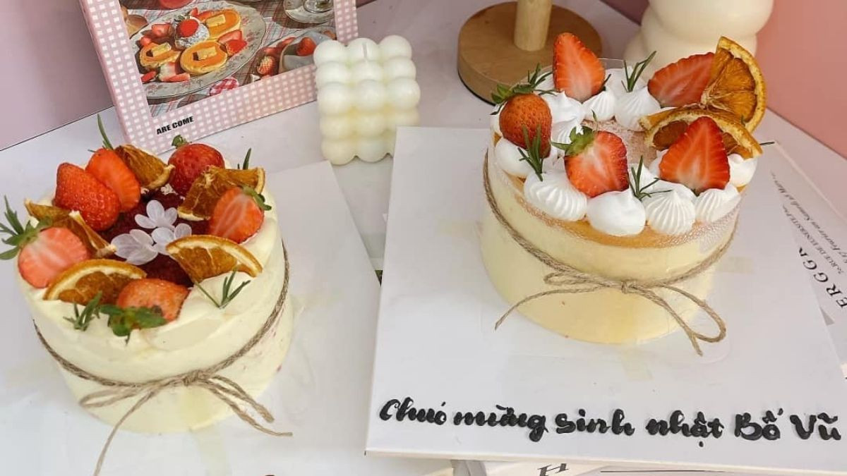 Ảnh bánh kem hoa quả đẹp đăng story