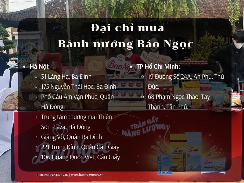 Bản đồ chỉ dẫn địa chỉ mua bánh trung thu Bảo Ngọc tại các thành phố lớn