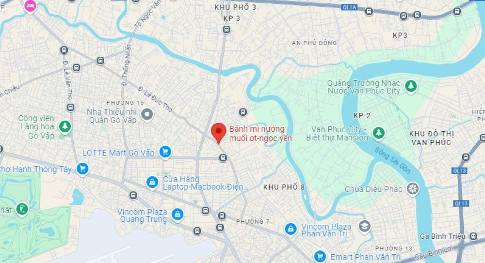 Bản đồ địa điểm quán bánh mì nướng muối ớt Ngọc Yến