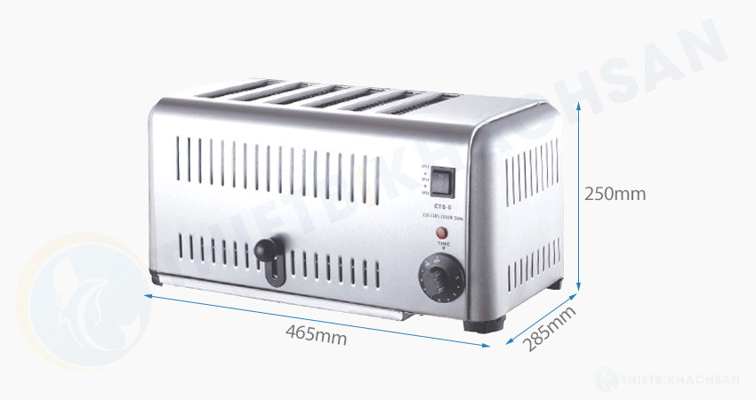 Bản vẽ kích thước chi tiết của lò nướng bánh mì sandwich