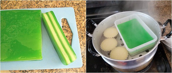 Bánh bị xỉn màu do hấp quá lâu trong cách làm bánh da lợn đơn giản