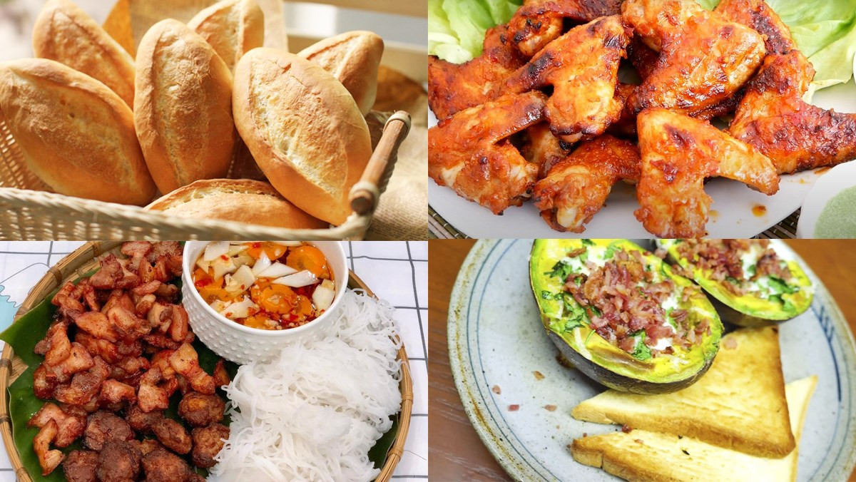 Bánh bông lan nướng bằng nồi chiên không dầu