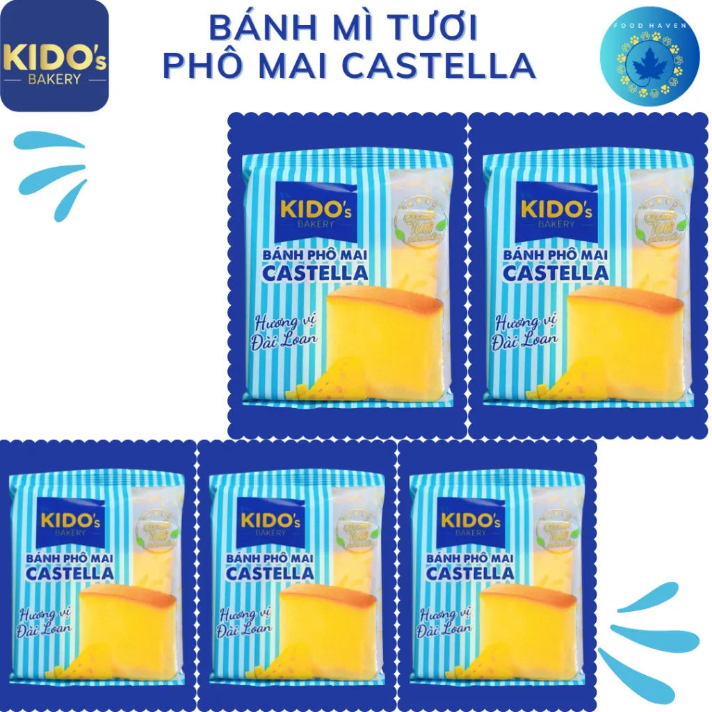 Bánh bông lan phô mai Castella Kido's 40g gói tiện lợi