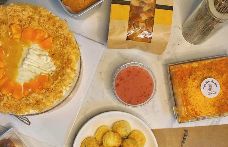 Bánh bông lan phô mai thơm lừng tại Tiệm Bánh Nhà Mèo Đà Lạt