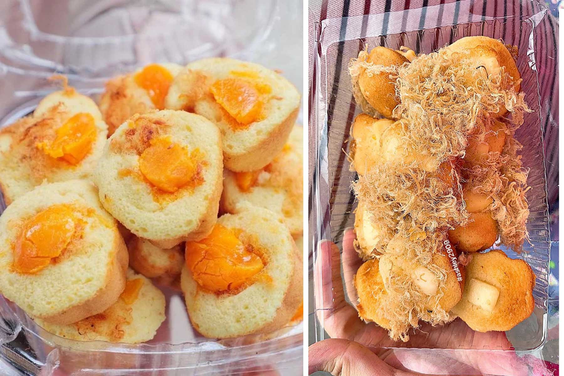 Bánh bông lan trứng muối chà bông Anh Tuấn với lớp chà bông phủ đầy hấp dẫn