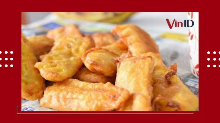 Bánh chuối chiên vàng ươm, giòn rụm