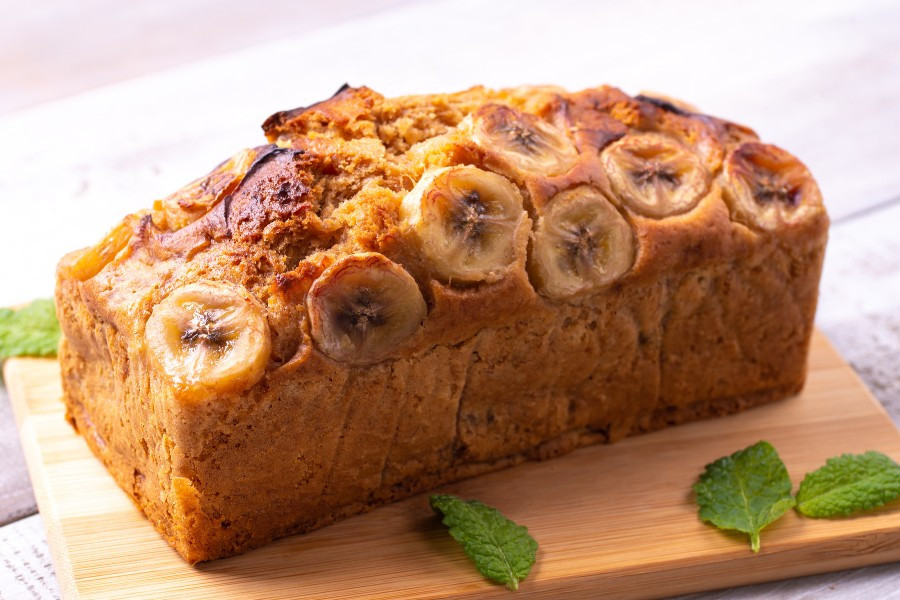 Bánh chuối yến mạch thành phẩm nướng nồi chiên không dầu không cần bột nở