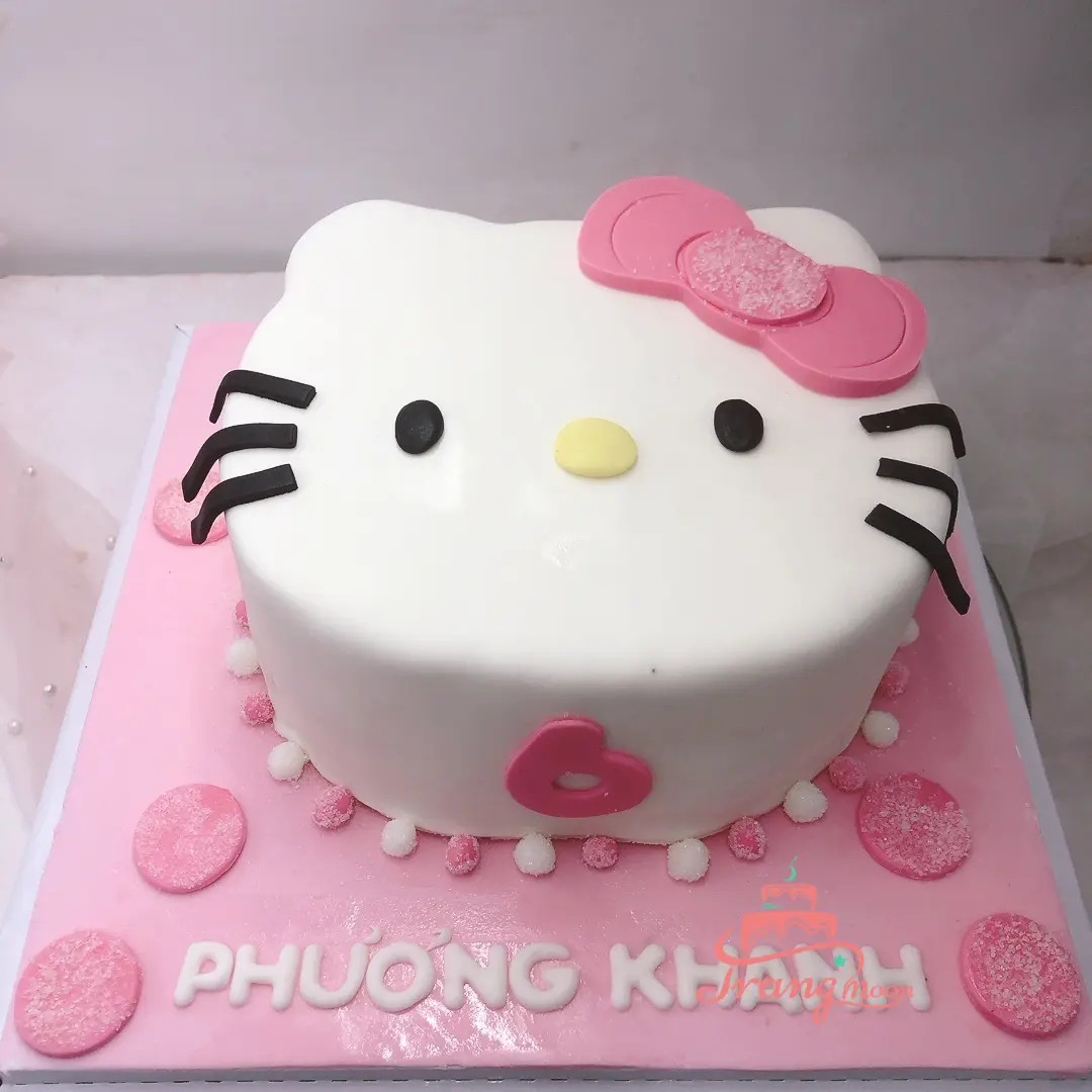 Bánh kem Hello Kitty đẹp được thực hiện bởi thợ làm bánh chuyên nghiệp tại tiệm