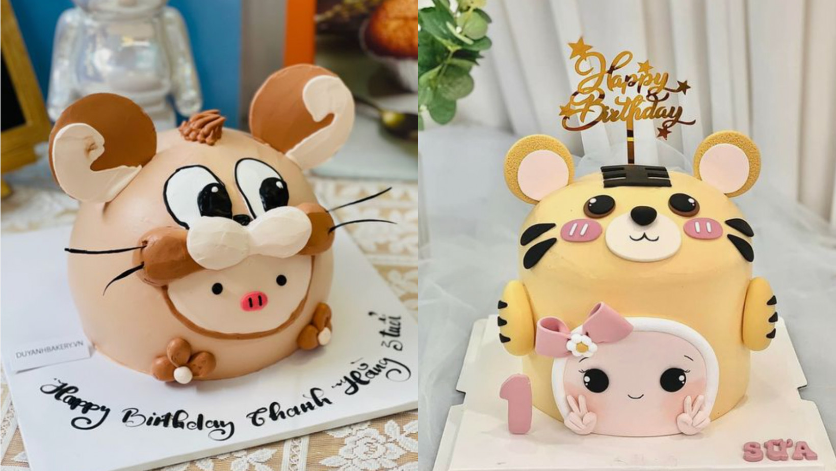 Bánh kem hình chuột Mickey cho bé trai tuổi Tý