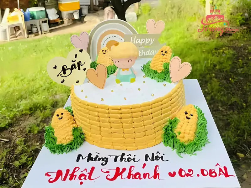 Bánh kem hình trái bắp 3D sống động và chân thực