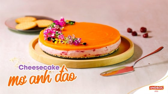 Bánh kem mứt trái cây Cheesecake Mơ Anh Đào
