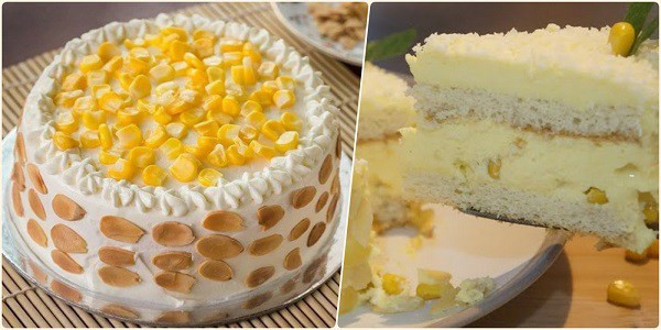 Bánh kem sinh nhật vị bắp độc đáo và hấp dẫn