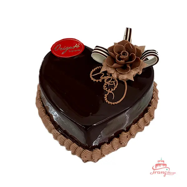 Bánh kem trái tim đẹp làm từ chocolate đậm đà