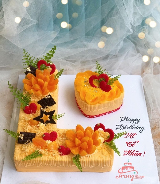 Bánh kem trái tim đẹp nhân trứng muối độc đáo và thơm ngon