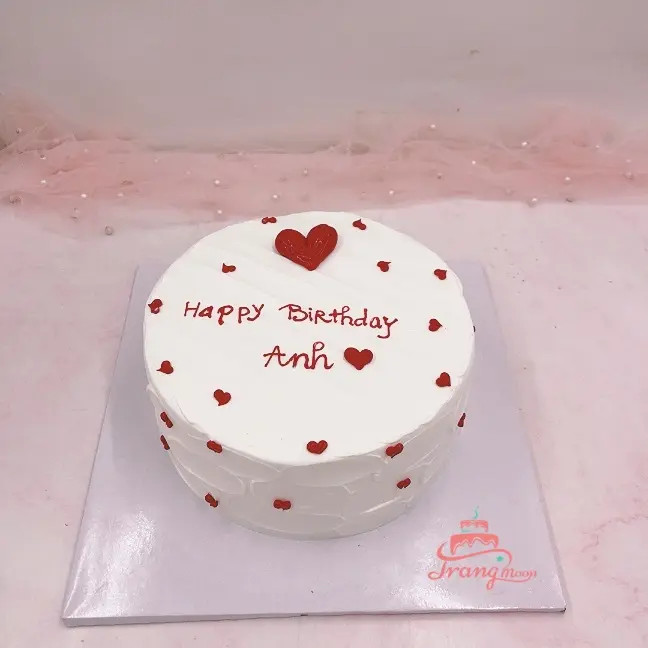 Bánh kem trái tim đẹp phong cách Hàn Quốc tối giản mà cuốn hút