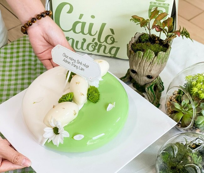 Bánh kem tươi Cái Lò Nướng với trái cây