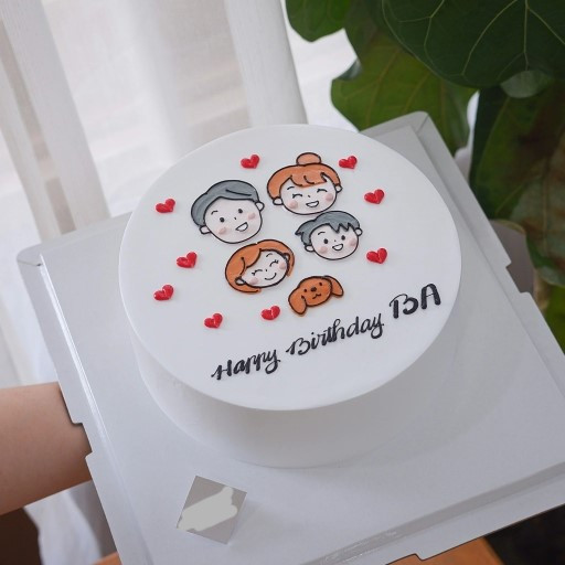 BÃ¡nh kem váº½ gia Ä‘Ã¬nh háº¡nh phÃºc