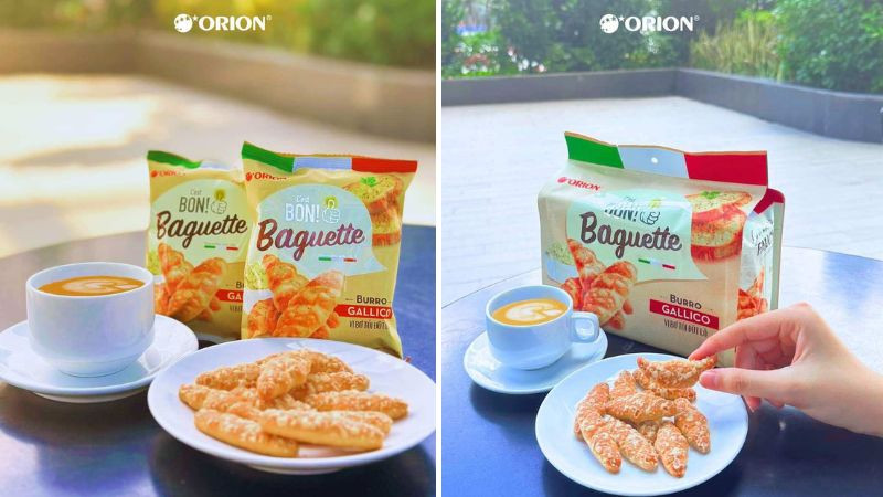 Bánh mì bơ tỏi Orion với lớp vỏ giòn rụm và hương thơm quyến rũ