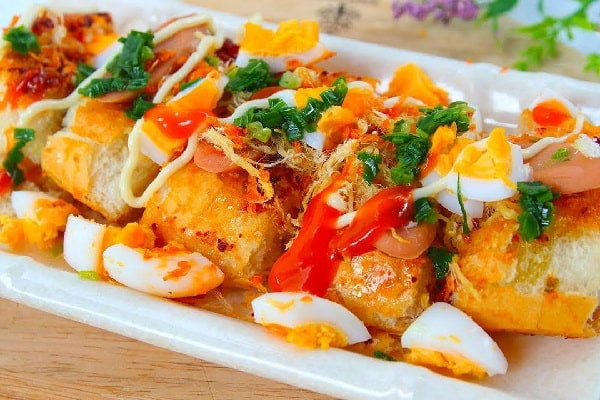 Bánh mì nướng muối ớt hoàn chỉnh