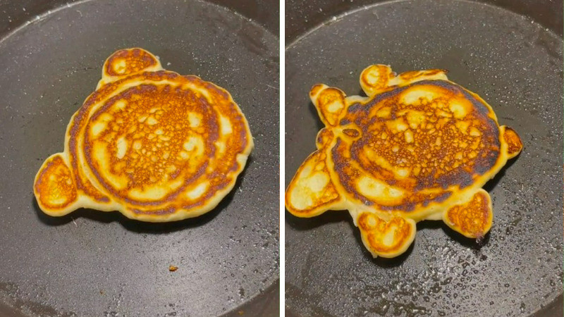 Bánh rán Doraemon hình thú sau khi hoàn thành