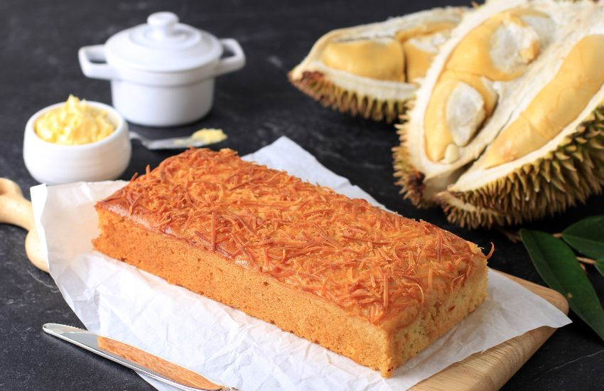 Bánh sầu riêng bột mì đã tạo hình sẵn sàng nướng trong nồi chiên không dầu