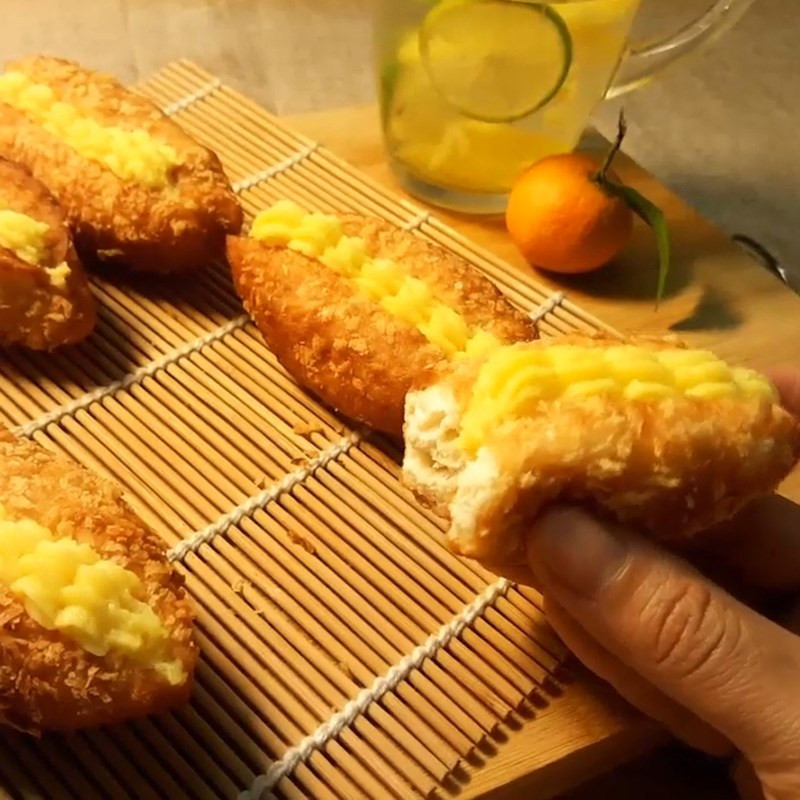 Bánh su kem chiên xù thành phẩm thơm lừng, hấp dẫn