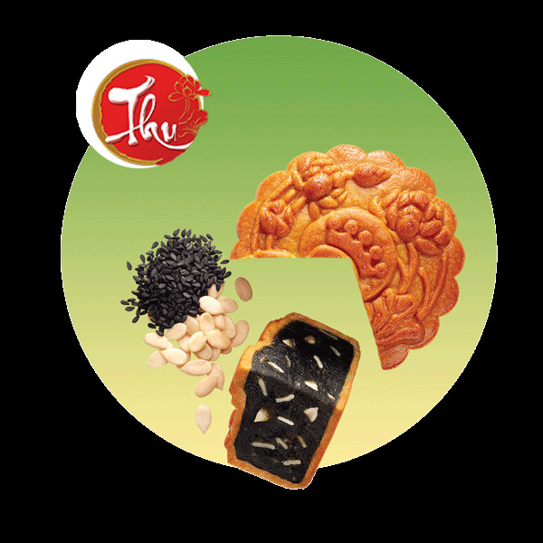 Bánh trung thu mè đen - hạt dưa