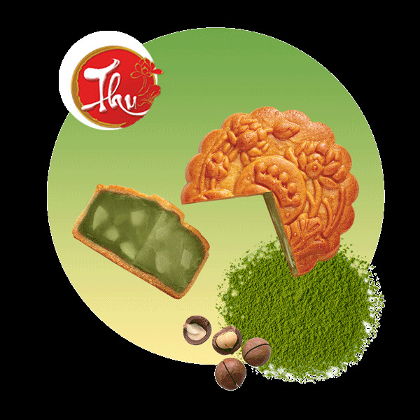 Bánh trung thu trà xanh - hạt macadamia