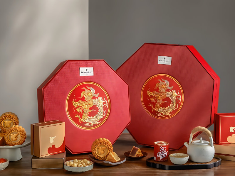 Bộ sưu tập hộp bánh trung thu Marriott 2024 rồng thiêng