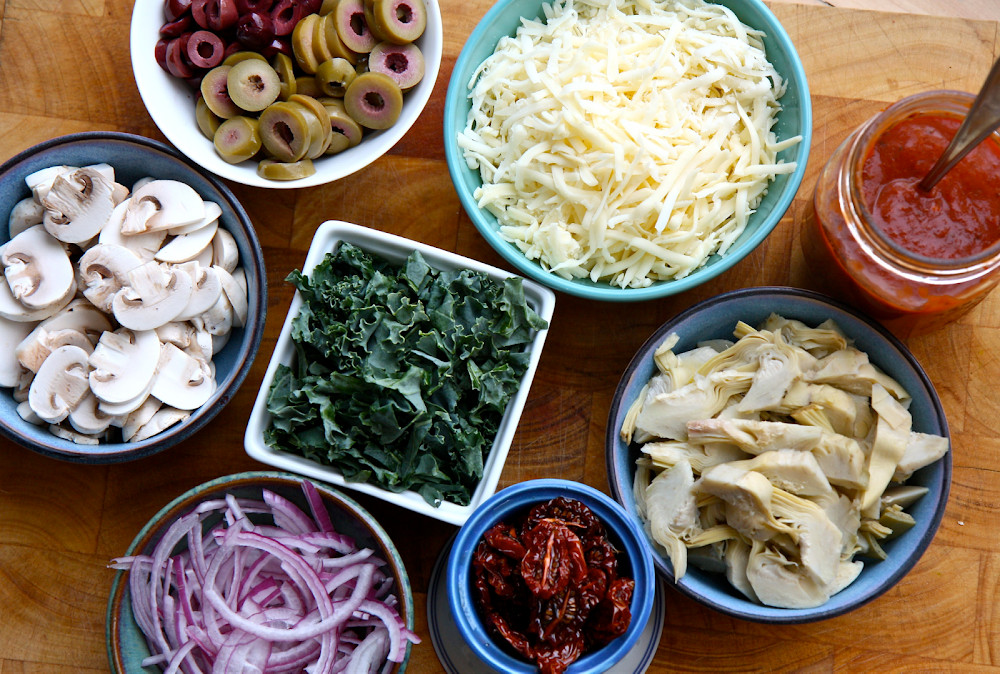 Các loại topping rau củ tươi ngon