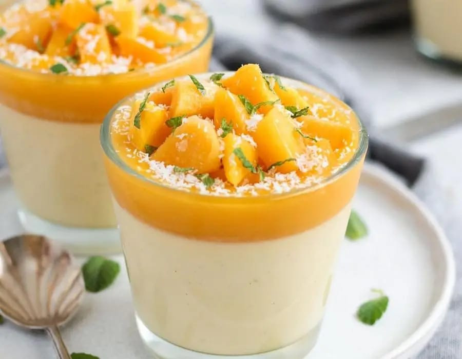 Các nguyên liệu làm bánh Panna Cotta xoài