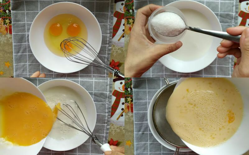 Cách làm hỗn hợp trứng và sữa thơm mịn
