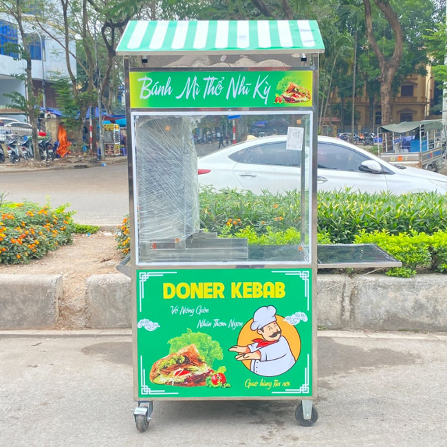 Cấu trúc xe bánh mì thịt nướng mái che