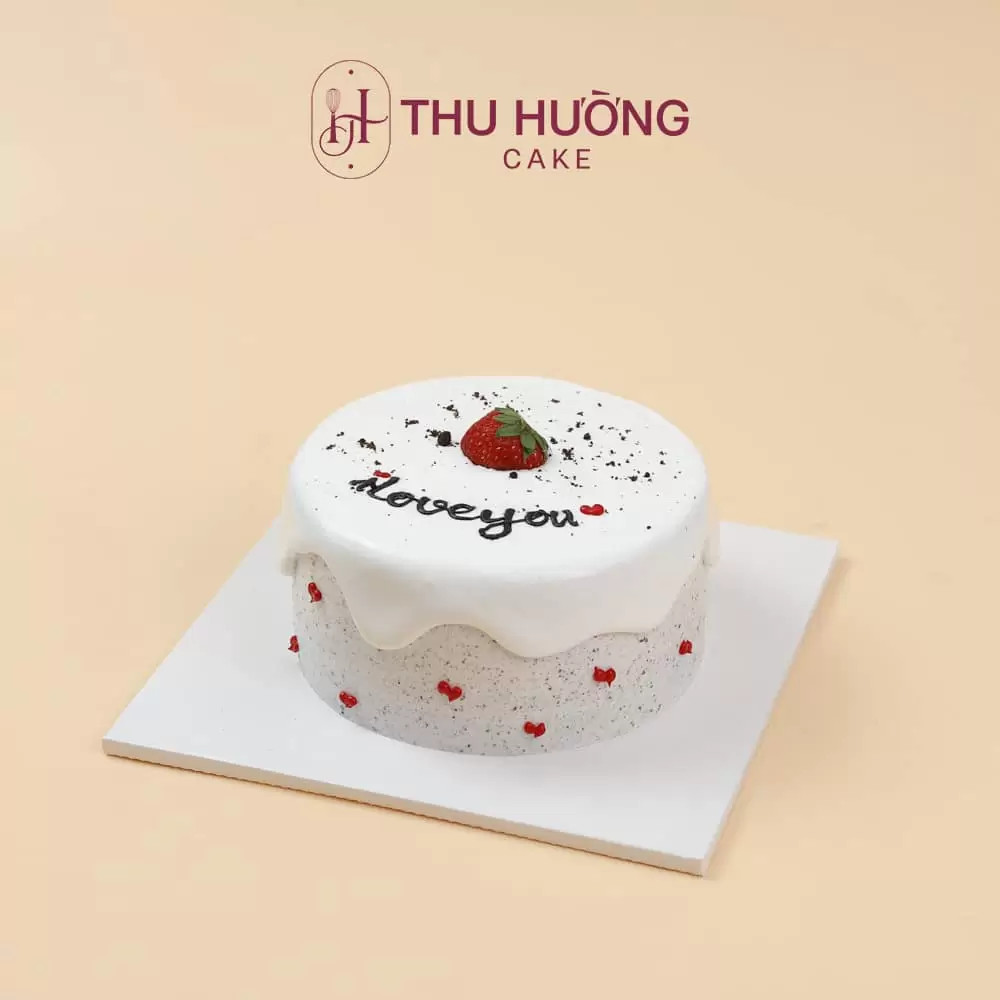 Chiếc bánh kem chảy kích thước nhỏ nhắn, phù hợp tiệc cá nhân