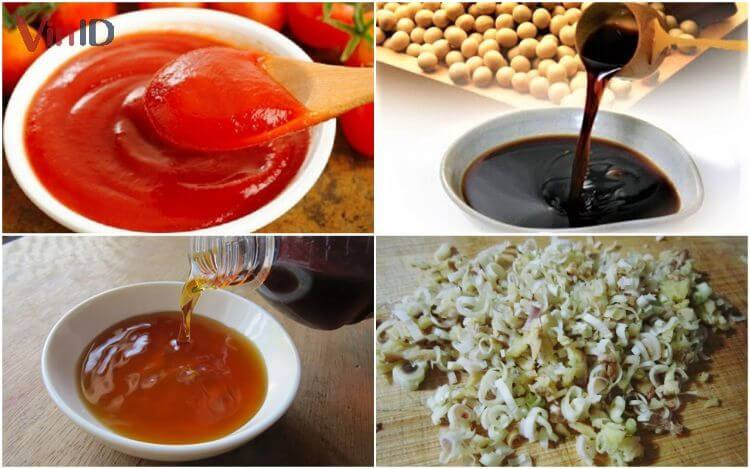 Chuẩn bị nguyên liệu để thực hiện cách làm sốt bánh mì heo quay ngon chuẩn vị