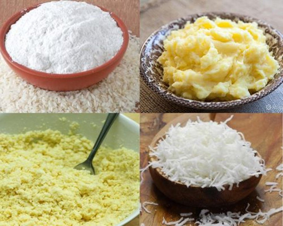 Chuẩn bị nguyên liệu làm bánh rán bột