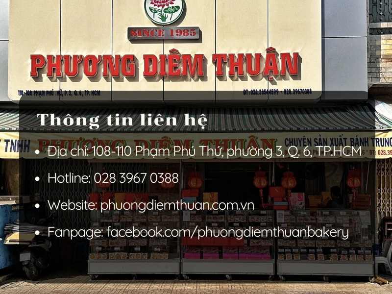Địa chỉ cửa hàng bánh trung thu Diêm Thuận tại TP.HCM