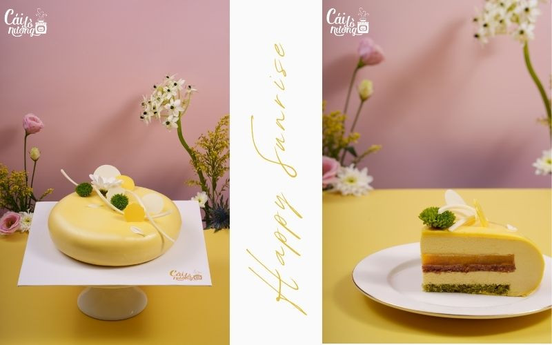 Entremet Thanh Trà với màu sắc nhã nhặn, phù hợp làm bánh kem sang trọng cho nam