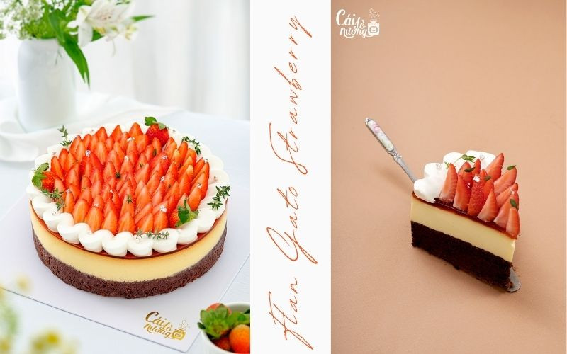 Flan Gato Dâu ấn tượng, phù hợp làm quà tặng sinh nhật đối tác nam