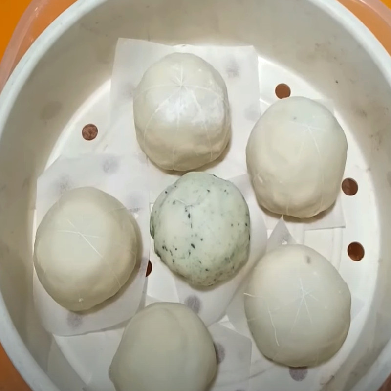 Hấp bánh bao nhân đậu xanh