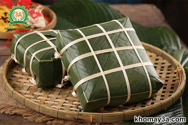 Hình ảnh bánh chưng vuông vắn tượng trưng cho đất