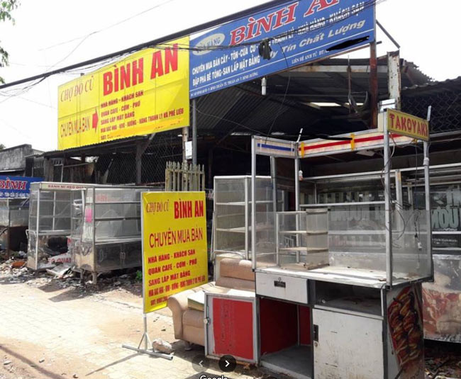 Hình ảnh các cửa hàng chuyên thanh lý xe đẩy bánh mì cũ với nhiều mẫu mã