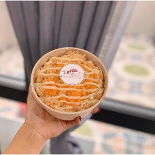 Hộp giấy Kraft đựng bánh bông lan trứng muối tiện lợi
