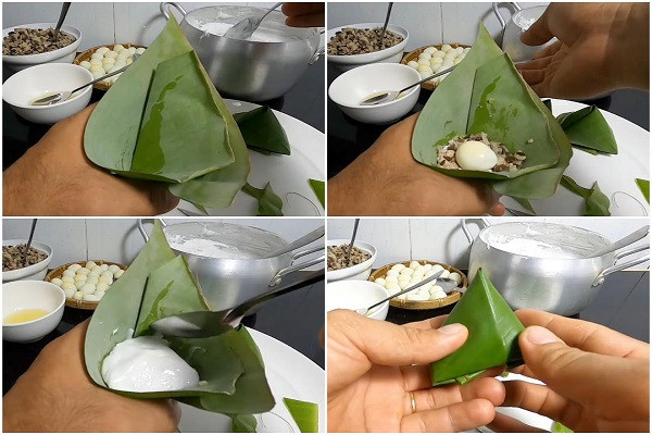 Hướng dẫn gói bánh giò truyền thống bằng lá chuối