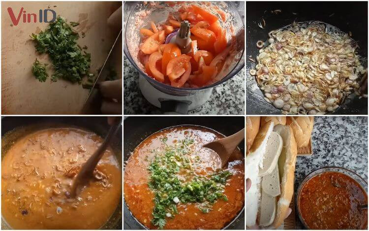 Hướng dẫn từng bước cách làm sốt bánh mì chả lụa ngon như ngoài tiệm
