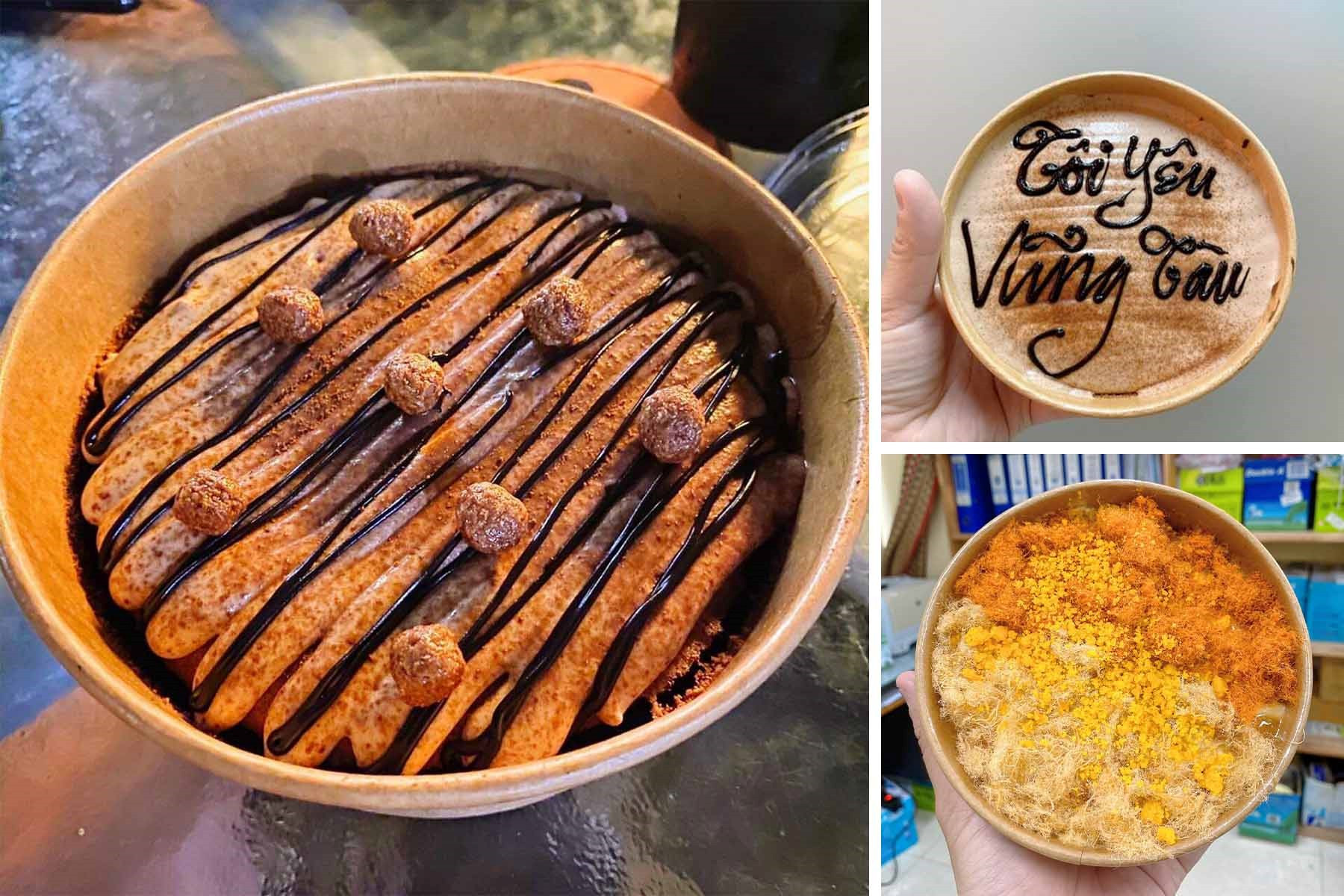 Khay bánh bông lan trứng muối đa dạng hương vị tại Golden Bakery Vũng Tàu