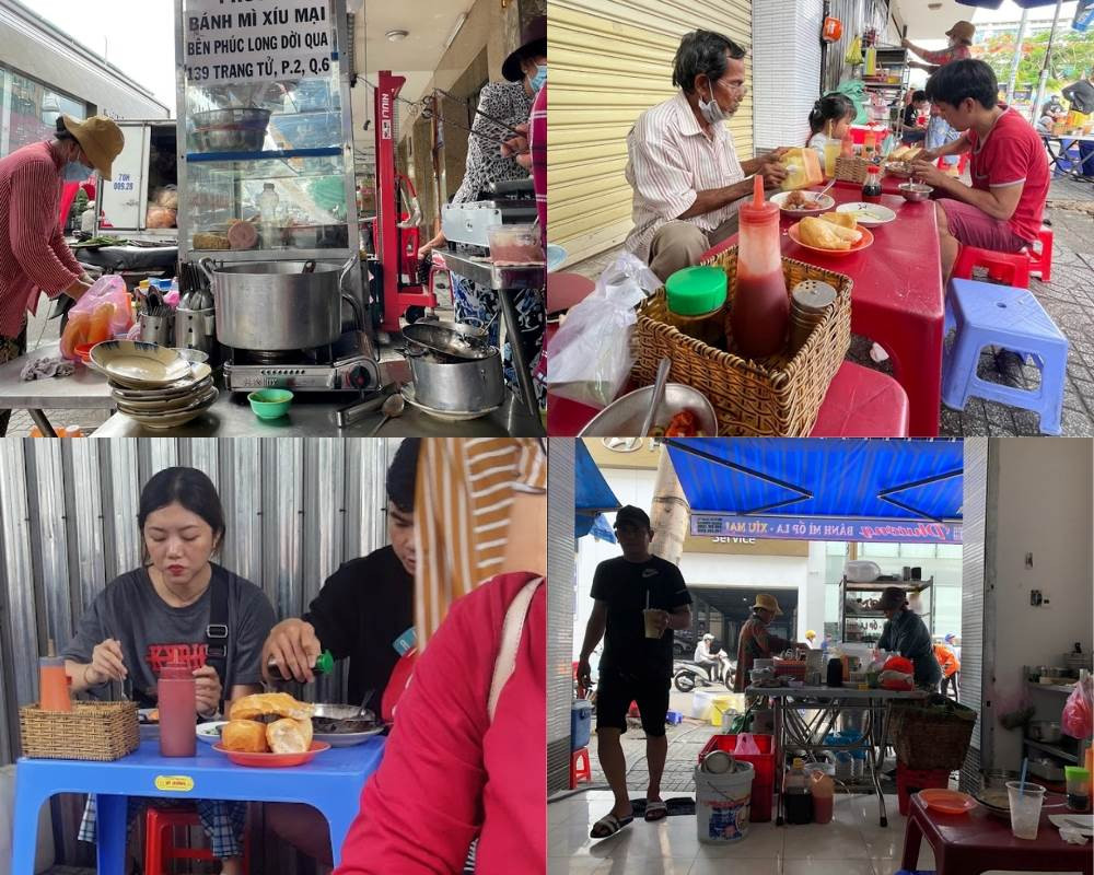 Không gian quán bánh mì xíu mại Cô Phượng