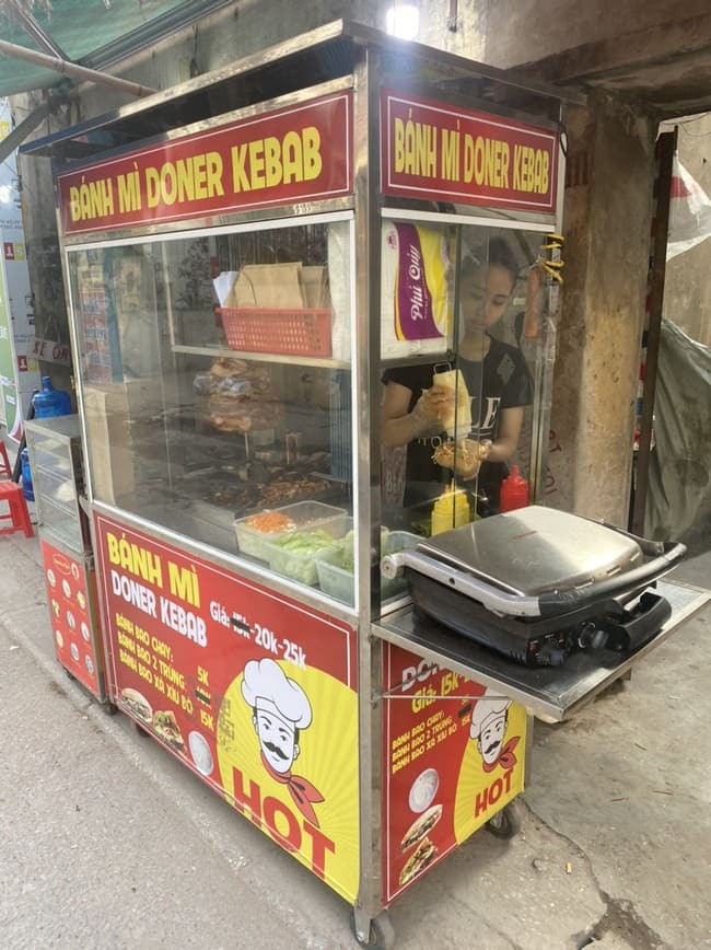 Kinh doanh xe bánh mì thịt nướng linh hoạt