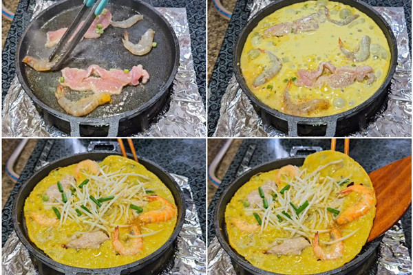 Kỹ thuật đổ bánh xèo miền Trung giòn rụm