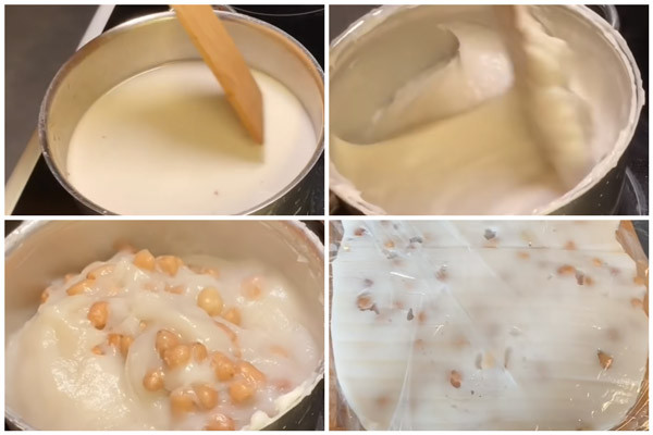Kỹ thuật khuấy bột gạo làm bánh đúc liên tục trên bếp để tránh cháy nồi